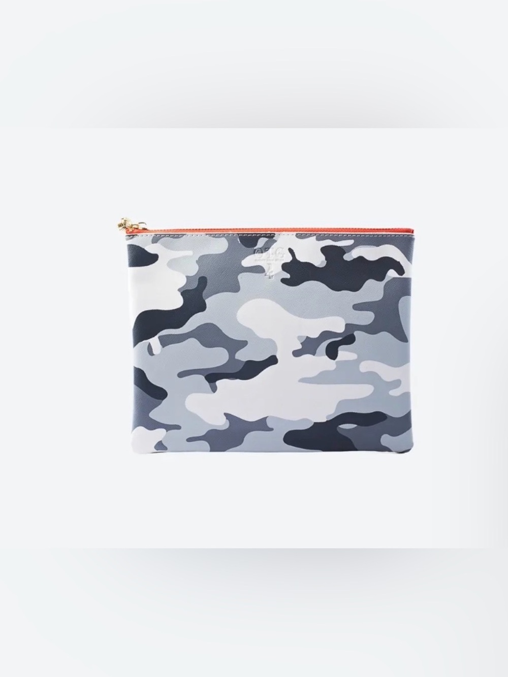 Grey Camo Toiletry Pouch with Contrast Zip
